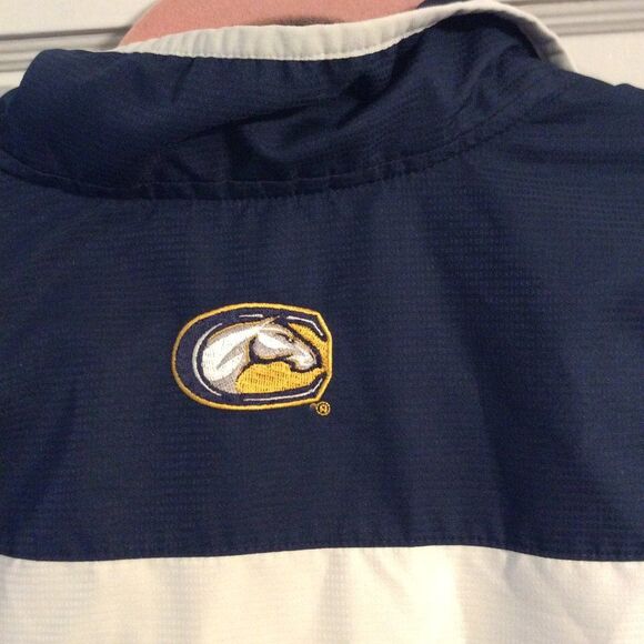Adidas UC Davis Aggies partial zip jacket Medium M mens college blue - Picture 5 of 5